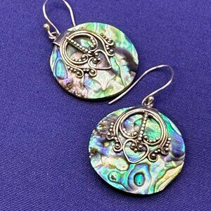 Sterling Silver Abalone Suarti Earrings
